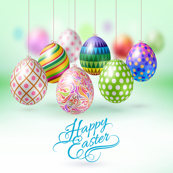 Happy easter greeting card - Vector, Image