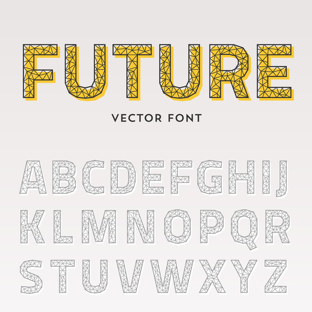 Vector trendy triangular font. - Vector, Image