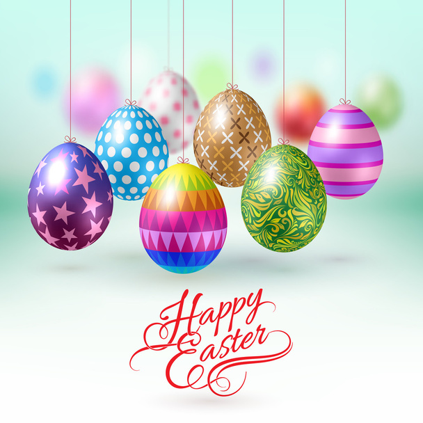 Happy easter greeting card - Vector, Image