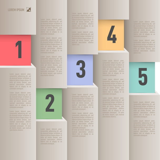 Paper style infographics - Vecteur, image