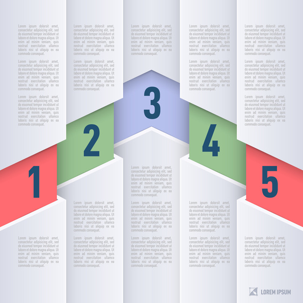Papír stílus infographics - Vektor, kép