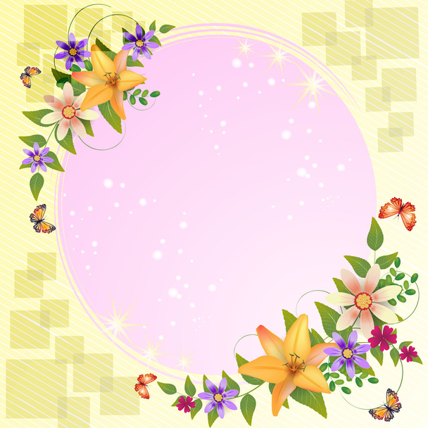 Background with flowers - Вектор, зображення