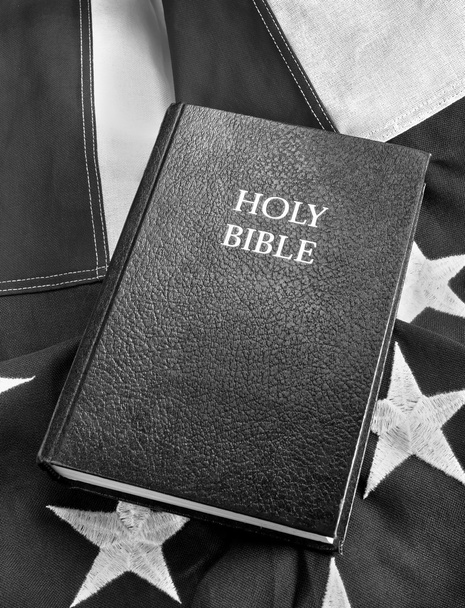 American Bible on flag.. - Zdjęcie, obraz