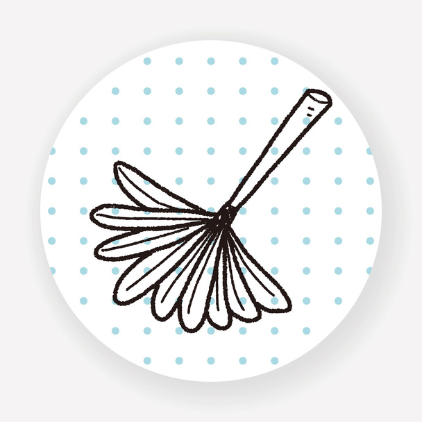 feather duster flat icon isolated on white background, vector, illustration - Vector, Image