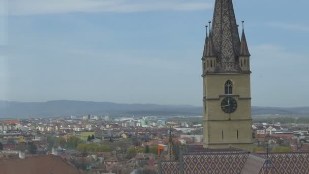 Σίμπιου Λουθηρανική θέα στον καθεδρικό ναό - Πλάνα, βίντεο