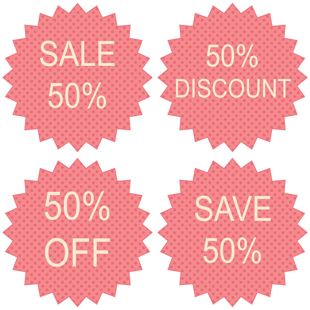 Discount price tags. Vector. - Vector, Image
