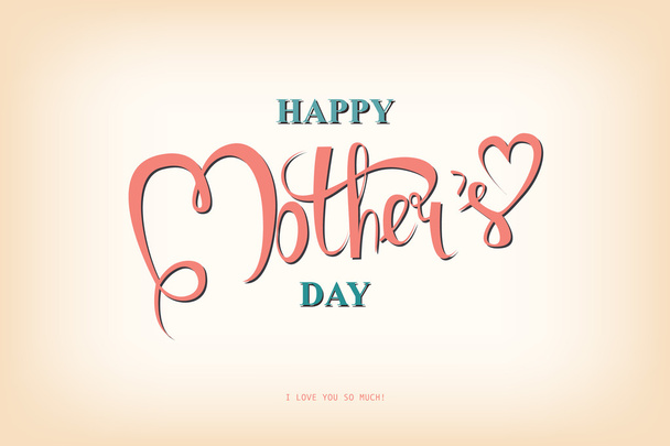 Happy Mothers Day Typographical Design Card  - Вектор,изображение