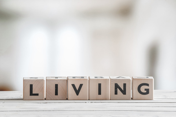 Cubes with the word living - Photo, Image