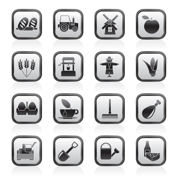 Agriculture and farming icons - Вектор,изображение