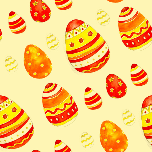 Watercolor easter eggs  - Zdjęcie, obraz