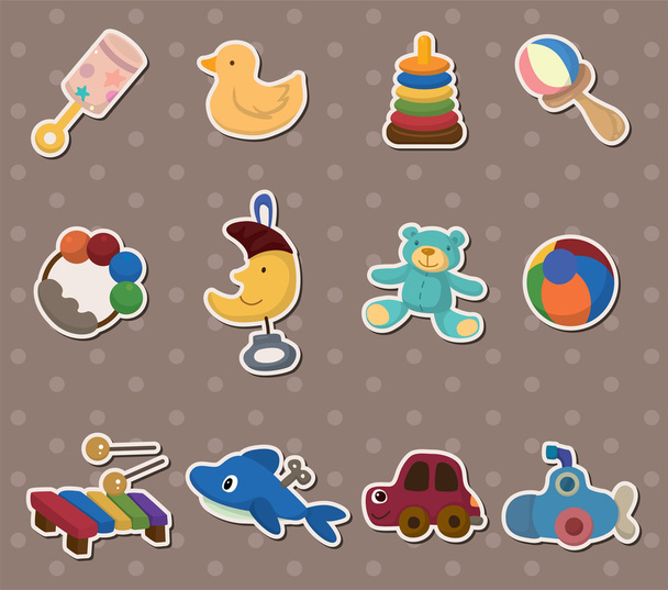 baby toy stickers - Vector, afbeelding