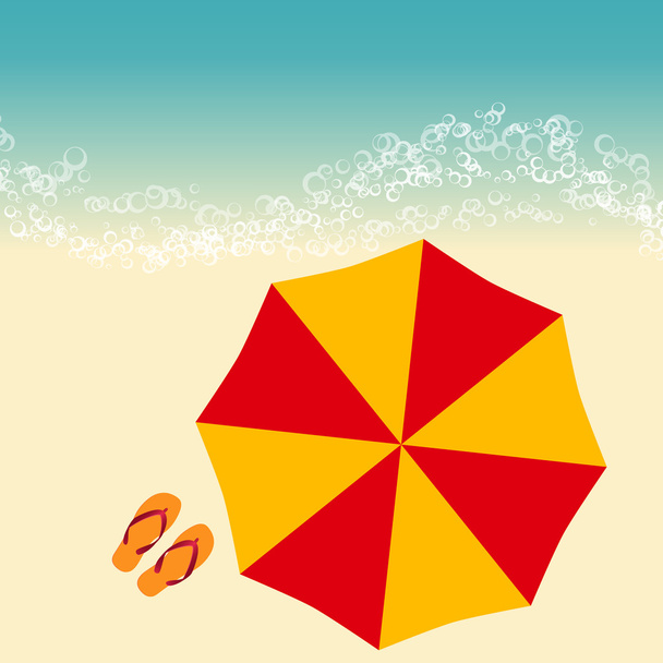 beach summer illustration - Vettoriali, immagini