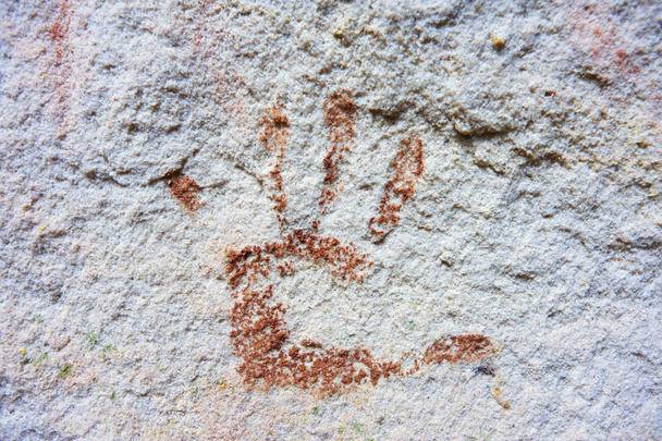Impresión de mano aborigen
 - Foto, imagen