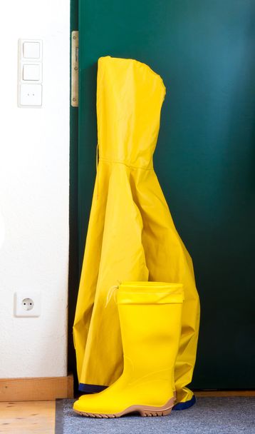 Raincoat and rubberboots - Photo, Image