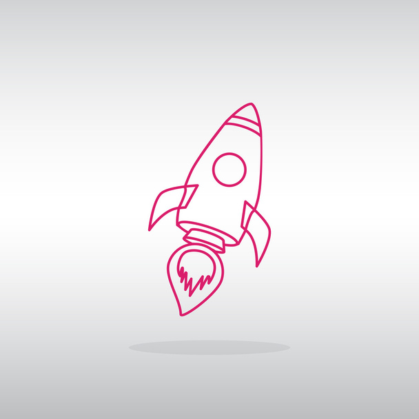 Cartoon rocket icon - Вектор,изображение