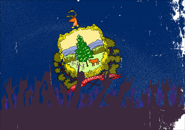 Βερμόντ κρατική σημαία με το κοινό - Διάνυσμα, εικόνα