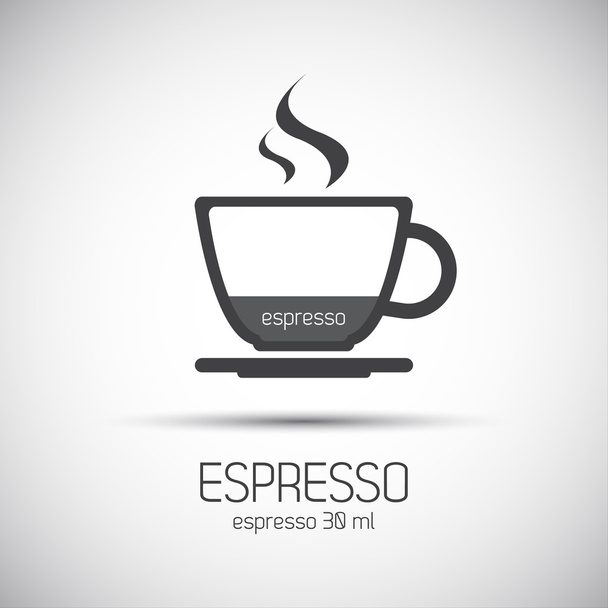 Cup of espresso, simple vector icons - Wektor, obraz