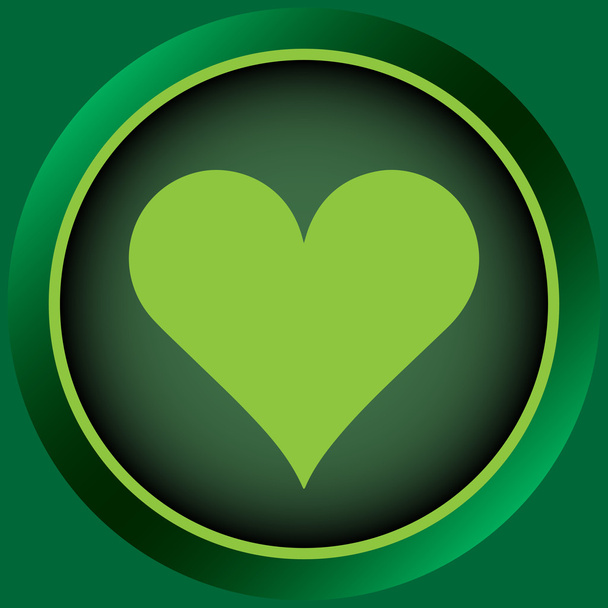 Icône au cœur vert
 - Vecteur, image