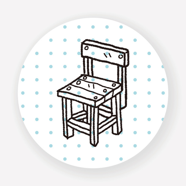 židle plochá ikona izolovaných na bílém pozadí, vektor, ilustrace - Vektor, obrázek