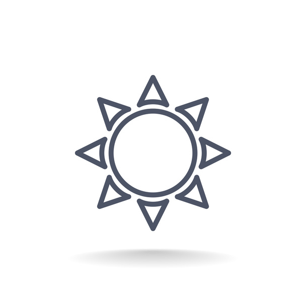 Outline Sun icon - Vetor, Imagem