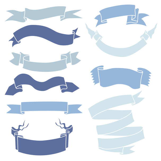 Set of  Different Ribbons - Вектор,изображение