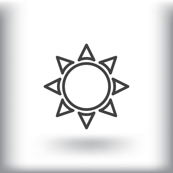 Outline Sun icon - Wektor, obraz
