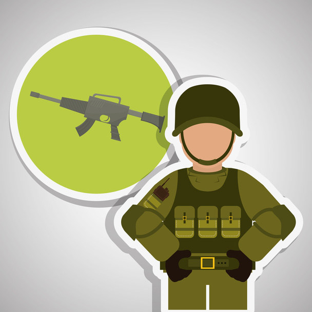 Design militärischer Symbole, Vektor-Illustration - Vektor, Bild