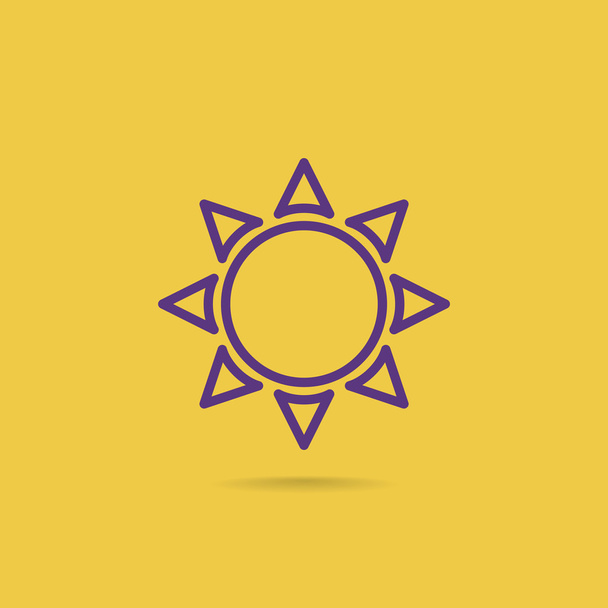 Outline Sun icon - Vecteur, image