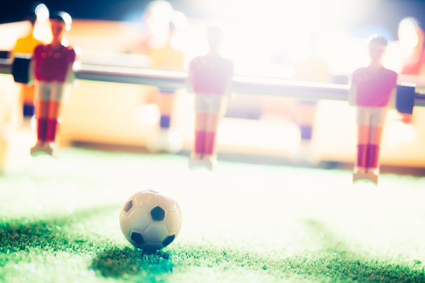 table football game, focus on the ball, backlight - Photo, Image