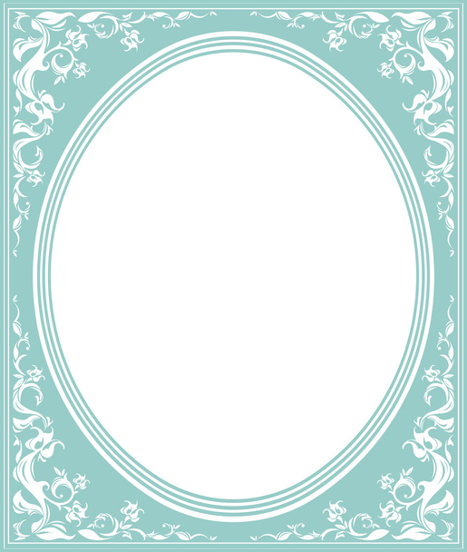 Oval frame with elegant ornament - Вектор, зображення