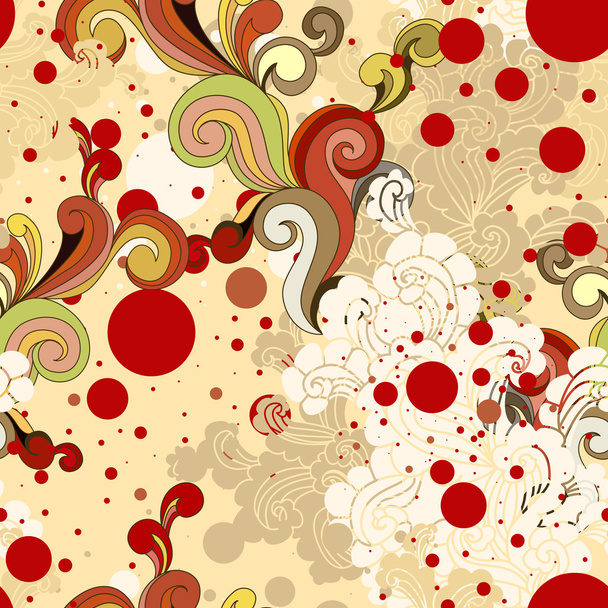 Abstract floral vector seamless pattern - Vektor, obrázek