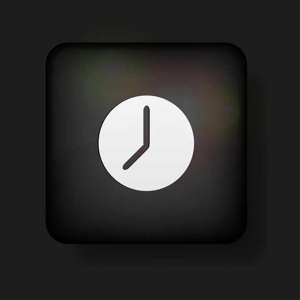 Vector clock icon on black. Eps10 - Vector, Image