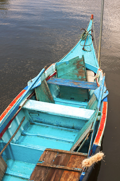 青いボート bateira - 写真・画像