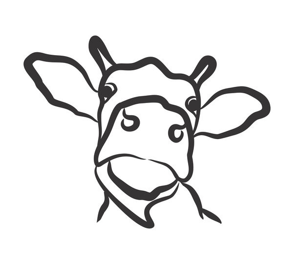 Рисунок головы коровы
. - Фото, изображение