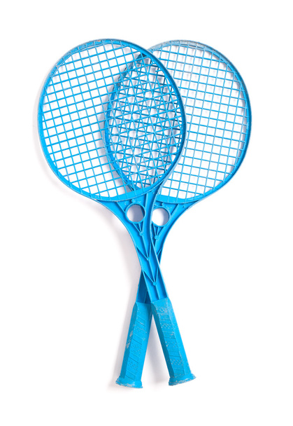 Kék tenisz ütők - Fotó, kép