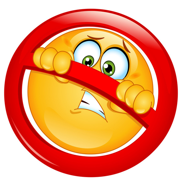 Not allowed emoticon - Vector, Image