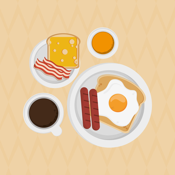 朝食デザイン、ベクトル イラスト - ベクター画像