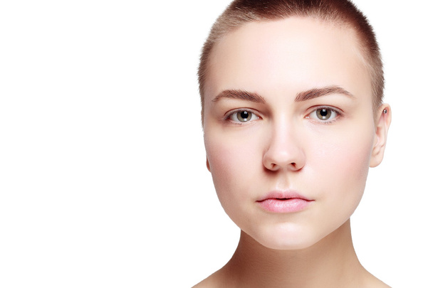 Beautiful Face Young Woman Clean Fresh Skin close up  - Фото, зображення