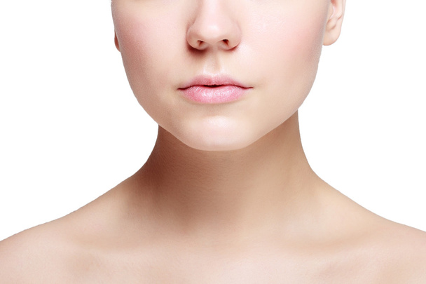 Beautiful Face Young Woman Clean Fresh Skin close up  - Fotó, kép
