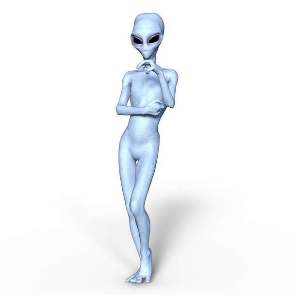 3D CG rendering of an alien - Fotoğraf, Görsel