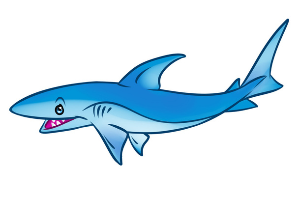 Reef shark predatory fish cartoon - Фото, изображение
