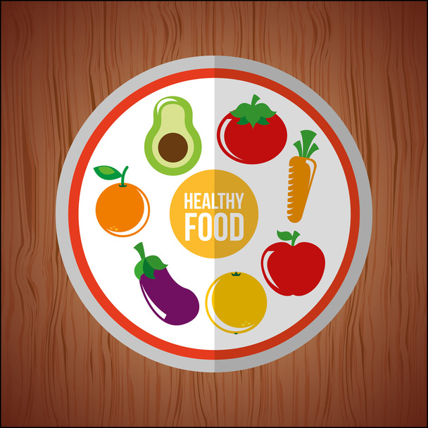 healthy food design - Vector, Image