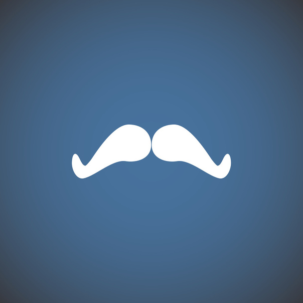 Doodle mustache simple web icon  - Vektor, Bild