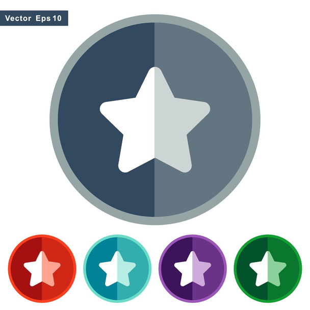Flat icons star - Wektor, obraz