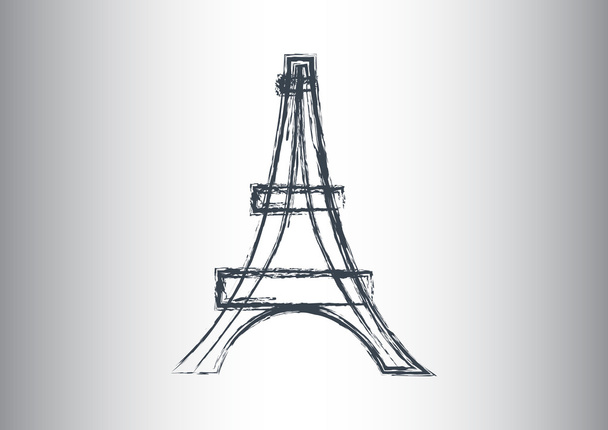 Eiffel toren schets pictogram   - Vector, afbeelding
