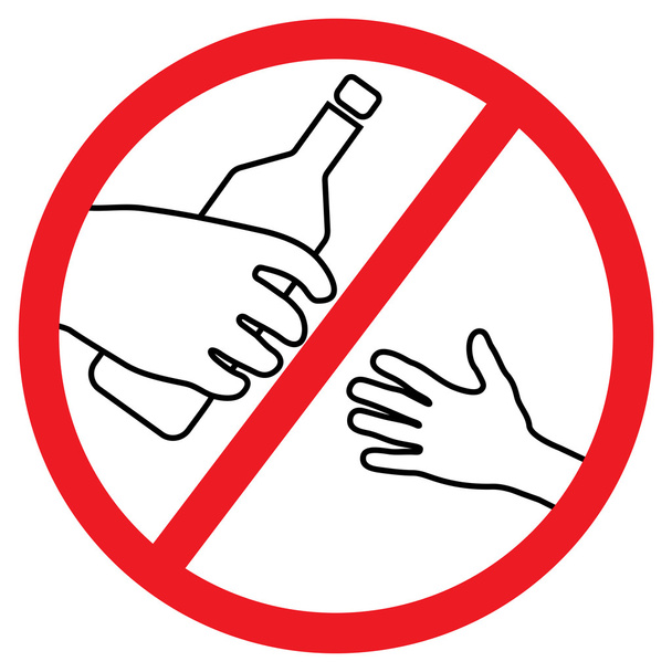 Alkohol nie dla dzieci - Wektor, obraz