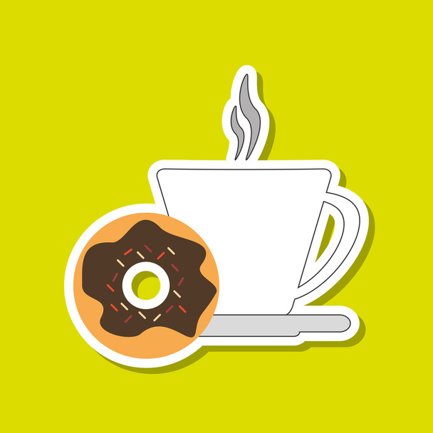 Coffee mug  design, vector illustration - Διάνυσμα, εικόνα