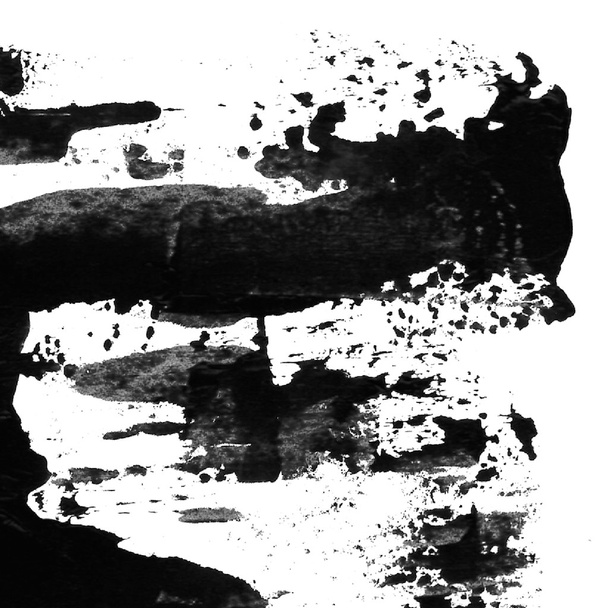 Vektor abstrakte Hintergrundtextur Pinselstrich Hand mit Acrylfarbe bemalt, Schwarz auf Weiß - Vektor, Bild
