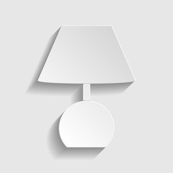 Sinal da lâmpada. Ícone de estilo papel
 - Vetor, Imagem