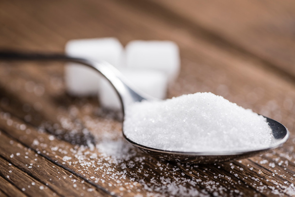Porción de azúcar blanco
 - Foto, imagen